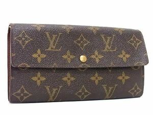 1円 LOUIS VUITTON ルイヴィトン M61726 モノグラム ポシェット ポルトモネクレディ 二つ折り 長財布 ウォレット ブラウン系 BE6995