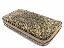 1円 ■極上■本物■ BOTTEGA VENETA ボッテガヴェネタ イントレチャート アイヤーズ パイソン ラウンドファスナー 長財布 BF3681_画像2