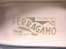Salvatore Ferragamo フェラガモ パテントレザー リボン ヒール パンプス 表記サイズ6(約23cm) 靴 シューズ レディース ブラック系 DD2989_画像5