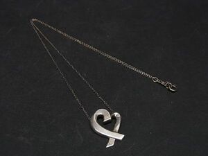 1円 TIFFANY＆Co ティファニー パロマピカソ ラビングハート SV925 ビッグ ネックレス アクセサリー レディース シルバー系 BG3228