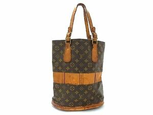 1円 LOUIS VUITTON ルイヴィトン T42236 モノグラム バケットGM バケツ型 ショルダーバッグ トートバッグ レディース ブラウン系 CB0803