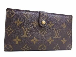 1円 LOUIS VUITTON ルイヴィトン T61217 モノグラム コンチネンタルクラッチ がま口 二つ折り 長財布 ウォレット ブラウン系 BF3983