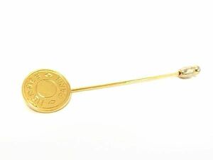 1円 ■美品■ HERMES エルメス セリエ ピンブローチ ピンバッジ アクセサリー レディース ゴールド系 AU1080