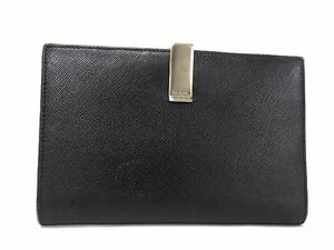 1円 ■美品■ PRADA プラダ サフィアーノレザー 二つ折り 財布 ウォレット 小銭入れ 札入れ メンズ ブラック系 AV0723