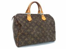 1円 LOUIS VUITTON ルイヴィトン M41526 モノグラム スピーディ30 ミニボストン ハンドバッグ レディース ブラウン系 AT2356_画像1