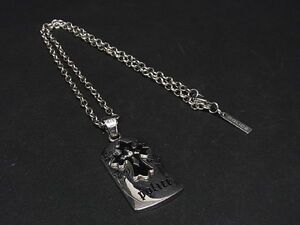 1円 ■極美品■ POLICE ポリス SS ネックレス ペンダント アクセサリー レディース メンズ シルバー系 BG4815