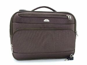 1円 ■美品■ Samsonite サムソナイト ナイロンキャンバス ビジネスバッグ トラベルバッグ メンズ ブラウン系 BF3810