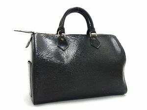 1円 ■美品■ LOUIS VUITTON ルイヴィトン M59022 エピ スピーディ30 ハンドバッグ ミニボストン レディース ブラック系 AT2375