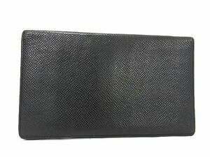 1円 ■美品■ LOUIS VUITTON ルイヴィトン M30412 タイガ ポルトシェキエ カルトクレディ 二つ折り 長財布 ウォレット ブラック系 AS4060