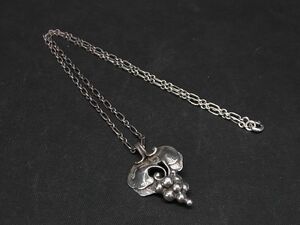 1円 GEORG JENSEN ジョージ ジェンセン SV925 葡萄 ブドウ ネックレス ペンダント アクセサリー レディース シルバー系 AT2173