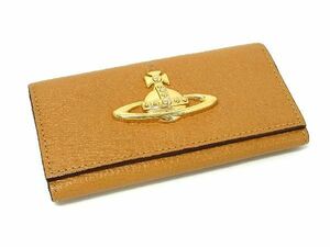 1円 ■美品■ Vivienne Westwood ヴィヴィアンウエストウッド オーブ 4連 キーケース 鍵入れ レディース メンズ ブラウン系 AT2140