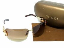 1円 ■極美品■ GUCCI グッチ GG2801/S バンブー ホースビット サングラス メガネ 眼鏡 ゴールド系 AS4034_画像1