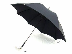 1円 FOX UMBRELLAS フォックスアンブレラズ アニマルヘッド 長傘 高級傘 アンブレラ レイングッズ 雨具 ブラック系 AU2001