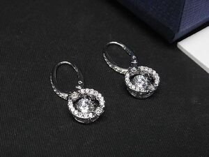 1円 ■新品■未使用■ SWAROVSKI スワロフスキー ラインストーン ピアス アクセサリー レディース シルバー系 AU2307