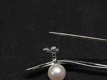 1円 ■新品同様■ MIKIMOTO ミキモト 本真珠 アコヤ真珠 パール 約5mm SV925 ピンブローチ ピンバッチ アクセサリー シルバー系 AU2302_画像3