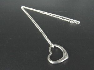 1円 TIFFANY＆Co ティファニー エルサペレッティ オープンハート SV925 ネックレス アクセサリー レディース シルバー系 AU2296