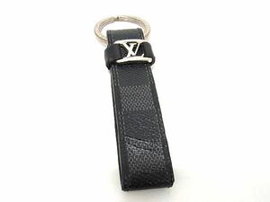 1円 LOUIS VUITTON ルイヴィトン M62706 ダミエグラフィット LVドラゴンヌ キーリング キーホルダー メンズ ブラック系 AT2161