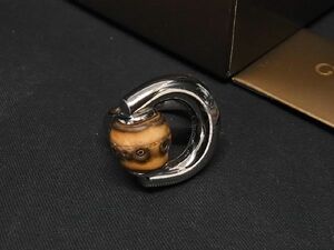 1円 ■美品■ GUCCI グッチ バンブー SV925 リング 指輪 アクセサリー 表記サイズ 14 (約13号) シルバー系×ブラウン系 AU2423