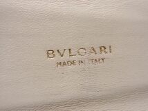 1円 BVLGARI ブルガリ ディーヴァドリーム レザー ラインストーン 二つ折り 長財布 ウォレット レディース アイボリー系 AU2947_画像6