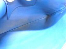 1円 ■美品■ CELINE セリーヌ レザー バイカラー ポーチ クラッチバッグ マルチケース レディース ブルー系×グレー系 AV1023_画像3