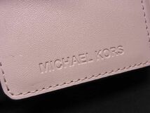 1円 ■美品■ MICHAEL KORS マイケルコース MK柄 PVC 二つ折り 財布 ウォレット 札入れ 小銭入れ ホワイト系×ブラウン系 AS4166_画像6