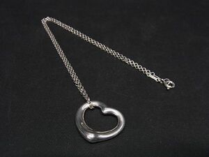 1円 ■美品■ TIFFANY＆Co ティファニー エルサペレッティ オープンハート SV925 ネックレス ペンダント アクセサリー シルバー系 AR0368