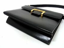 1円 ■美品■ ChristianDior クリスチャンディオール ヴィンテージ レザー ハンドバッグ ショルダーバッグ 肩掛け ブラック系 AU2718_画像4