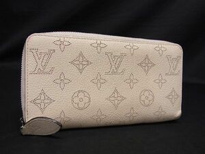 1円 ■美品■ LOUIS VUITTON ルイヴィトン M80935 モノグラムマヒナ ジッピーウォレット ラウンドファスナー 長財布 アイボリー系 AT2443