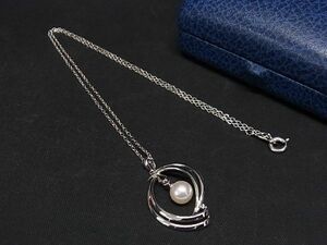 1円 ■新品同様■ MIKIMOTO ミキモト 本真珠 アコヤ真珠 パール 約6mm SV925 ネックレス アクセサリー シルバー系×アイボリー系 AT1725