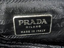 1円 ■美品■ PRADA プラダ テスートナイロン ショルダーバッグ トートバッグ 肩掛けかばん レディース メンズ ブラック系 BE7045_画像6