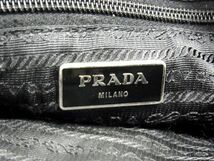 1円 PRADA プラダ テスートナイロン クロスボディ ショルダーバッグ 斜め掛けかばん メンズ レディース ブラック系 BE7241_画像6