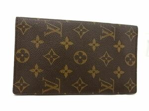 1円 ■美品■ LOUIS VUITTON ヴィトン M62225 モノグラム ポルトシュキエ カルト クレディ 二つ折り 長財布 ウォレット ブラウン系 AS4238