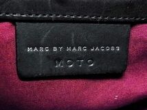 1円 ■美品■ MARC BY MARC JACOBS マークバイマークジェイコブス レザー ワンハンドル ハンドバッグ レディース ブラック系 BF4056_画像6
