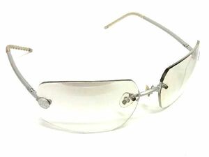 1円 CHANEL シャネル ココマーク サングラス メガネ 眼鏡 レディース メンズ シルバー系×クリアグレー系 AR7307
