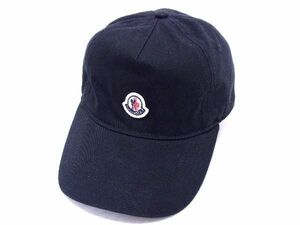 1円 MONCLER モンクレール コットン100％ ベースボールキャップ 帽子 レディース メンズ ブラック系 AV2329