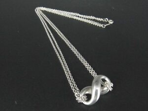 1円 ■美品■ TIFFANY＆Co ティファニー インフィニティ SV925 ネックレス ペンダント アクセサリー レディース シルバー系 AU1508