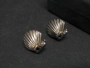 1円 TIFFANY＆Co ティファニー サフェイア SV925 シェル 貝殻 クリップ式 イヤリング アクセサリー シルバー系 AU1603