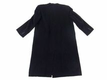 1円 ■美品■ YVESSAINTLAURENT イヴサンローラン ウール100％ ロングコート アウター 上着 サイズL 洋服 メンズ ブラック系 BE2991_画像2