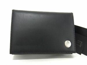 1円 ■美品■ dunhill ダンヒル ウィンザー レザー カードケース カード入れ 名刺入れ メンズ ブラック系 AU2954