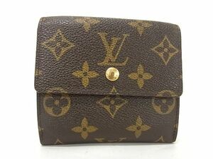 1円 LOUIS VUITTON ルイヴィトン M61652 モノグラム ポルトモネ ビエ カルトクレディ 三つ折り 財布 ウォレット ブラウン系 BE7489