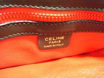 1円 ■美品■ CELINE セリーヌ サークル金具 レザー トートバッグ ショルダーバッグ 肩掛けかばん レディース メンズ ブラウン系 CB1443_画像6