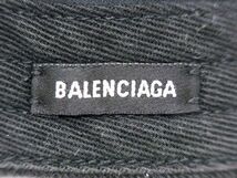 1円 BALENCIAGA バレンシアガ コットン100％ ボールキャップ 帽子 メンズ レディース ブラック系 AV1599_画像4
