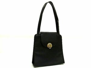 1円 GIVENCHY ジバンシィ レザー ショルダーバッグ トートバッグ 肩掛けかばん レディース ブラック系 CB1449