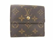 1円 ■美品■ LOUIS VUITTON ルイヴィトン M61652 モノグラム ポルトモネ ビエ カルトクレディ 三つ折り 財布 ブラウン系 BE7395_画像1