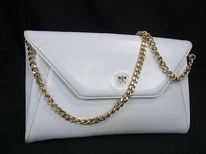 1円 ■美品■ GIVENCHY SACS ジバンシィ レザー チェーン ショルダーバッグ 肩掛けかばん 斜め掛けかばん レディース ホワイト系 CB1467