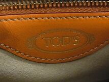 ■新品同様■ TODS トッズ タイムレス レザー ショルダーバッグ 肩掛け 斜め掛け レディース オレンジ系 AS4433_画像9