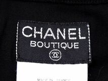 ■美品■ CHANEL シャネル ココマーク ウール100% スカート ボトムス 表記サイズ42 洋服 レディース ブラック系 AT1140_画像4