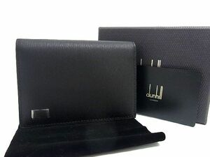 ■新品■未使用■ dunhill ダンヒル レザー カードケース カード入れ 名刺入れ パスケース メンズ ブラック系 AT1828