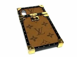 ■美品■LOUIS VUITTON ルイヴィトン M62619 モノグラムリバース アイトランク iPhone X/Xs 対応 スマホケース ブラウン系 AP9644