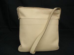 1円 ■美品■ LOEWE ロエベ レザー ワンショルダーバッグ クロスボディ 肩掛けかばん レディース アイボリー系 AS4575